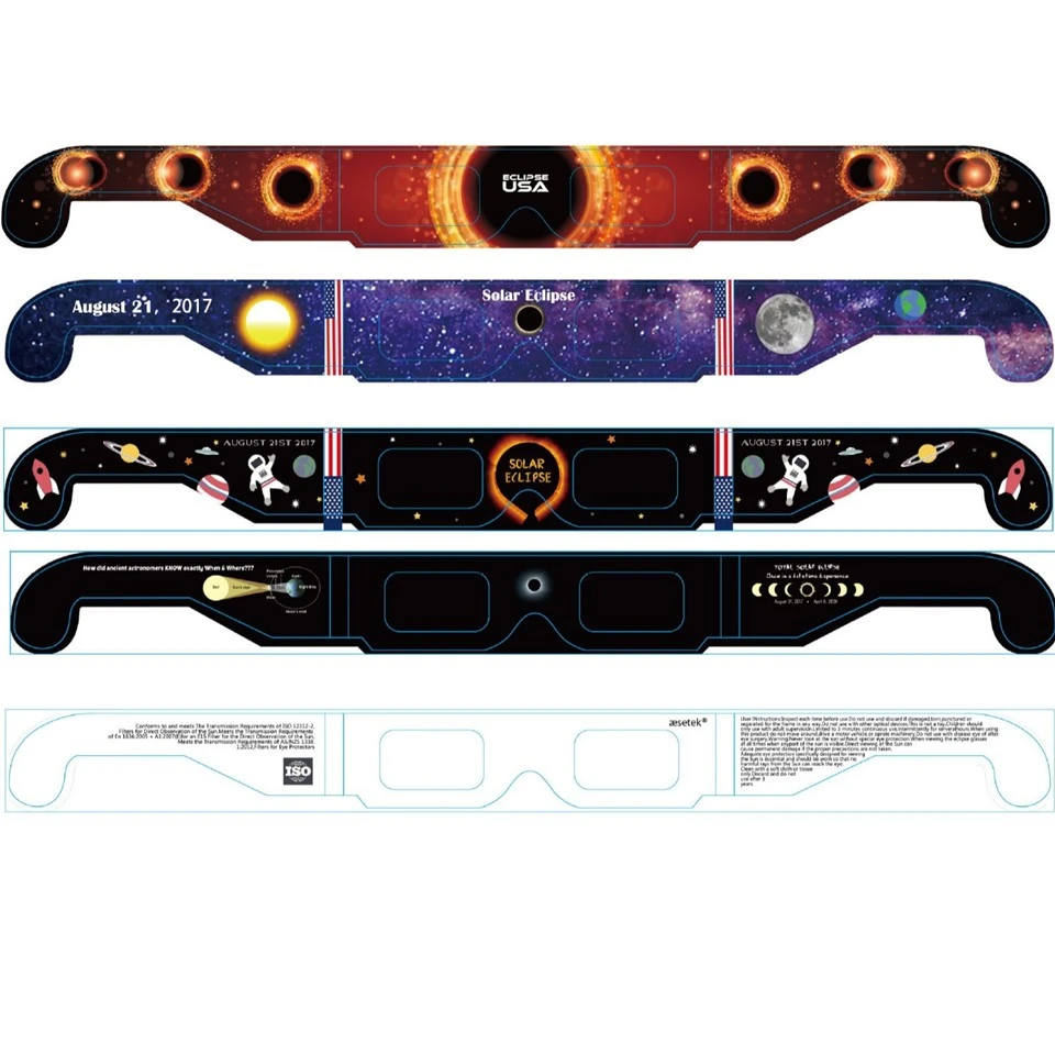 Daim Ntawv Solar Eclipse Glasses